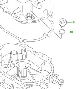 Suzuki Dipstick (Oil Gauge) Yellow DF4/DF5/DF6/,DF4A/DF5A/DF6A (click for enlarged image)